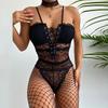 Горячее сексуальное женское белье, костюм Nuisette Porno Fantasy Lingerie Bodysuit Porn Babydoll Dress Erotic Женское нижнее белье с открытым кружевным бюстгальтером
