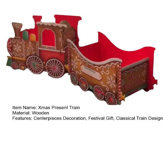 Christmas Presents Train Toy Santa Gift Boxes Express Gingerbread Classical Train Ornament Holiday
