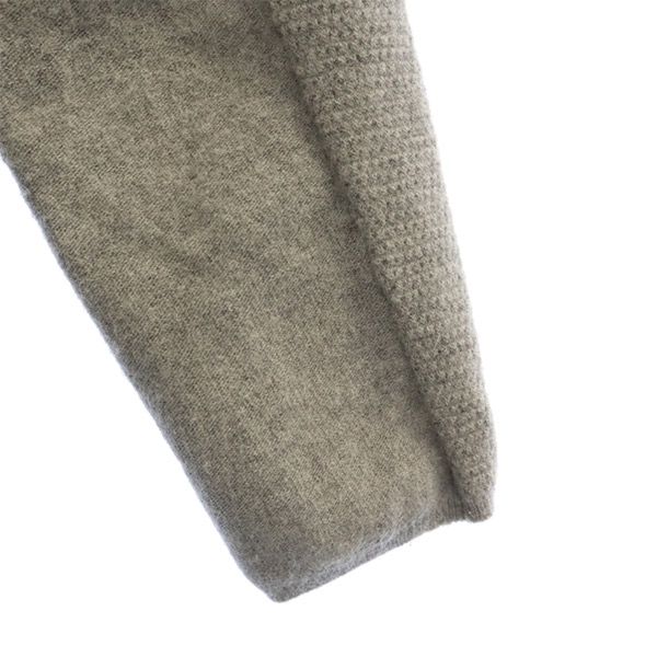 PRINGLE 1815 шерстяная смесь Вязаное платье с длинным рукавом 10 серый Sanyo Shokai Женское Б/У