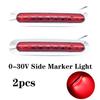 2 шт., автомобильные белые/желтые/красные водонепроницаемые боковые габаритные огни, светодиодные указатели поворота, грузовой автомобиль, 12 В/24 В, габаритный фонарь для прицепа, грузовика, каравана, лампа