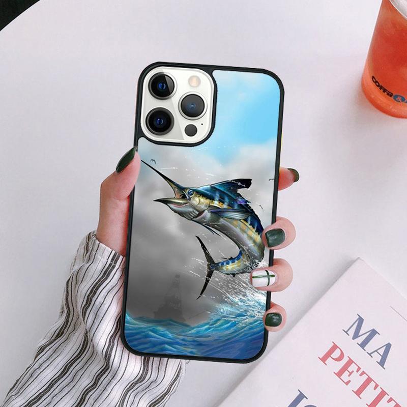 Чехол для телефона с картиной Голубого марлина Для iPhone 17 Air 14 13 12 16Pro Max 15 Plus Max Защитный корпус coque