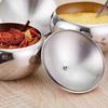 Stainless Steel Seasoning Jar Sugar Cereal Spice Bottle Bowl Drum-Shaped with Spoon Lid Kitchen Storage Pot Home Gadgets
