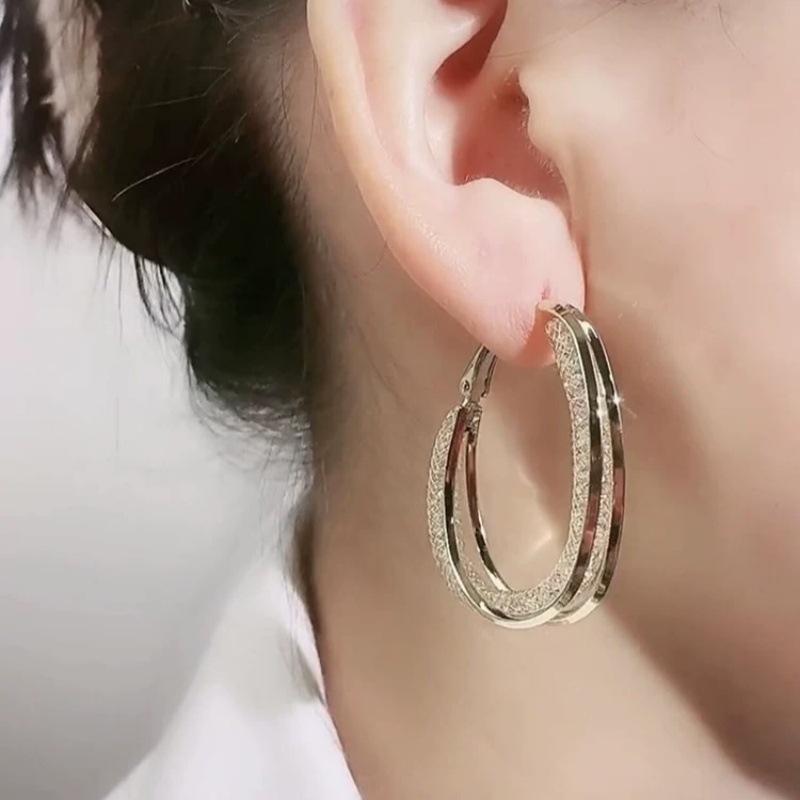 Серебряные овальные серьги в стиле бохо, большие висячие антиаллергенные серебряные серьги-иглы, модные круглые дизайнерские роскошные серьги