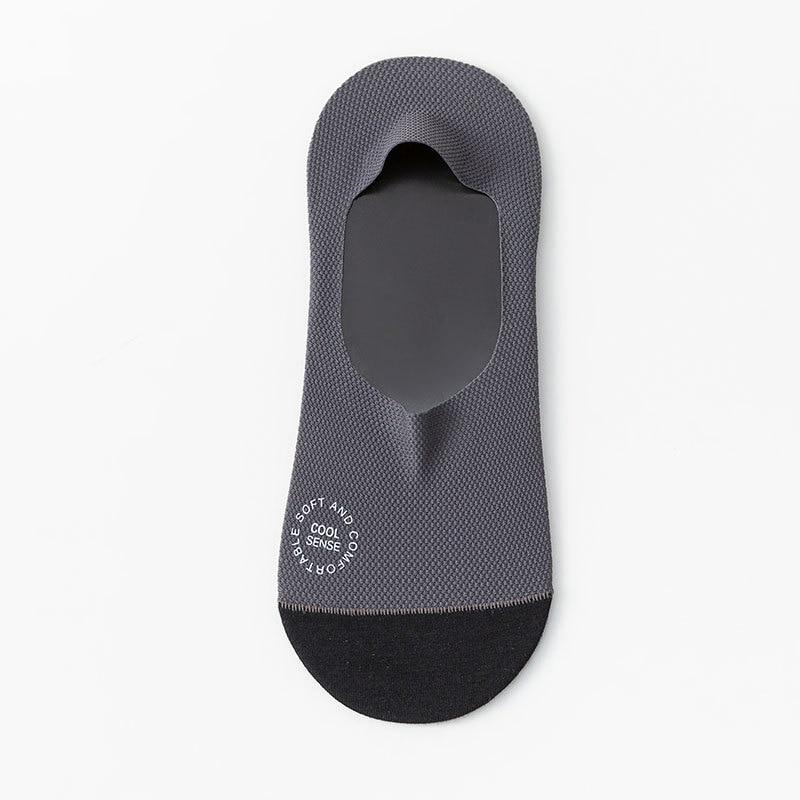 Summer Socks Hollow Out Mesh Breathable Invisible No Show Sock Slippers Solid Color Silicone Non-slip Low Cut Boat Socks