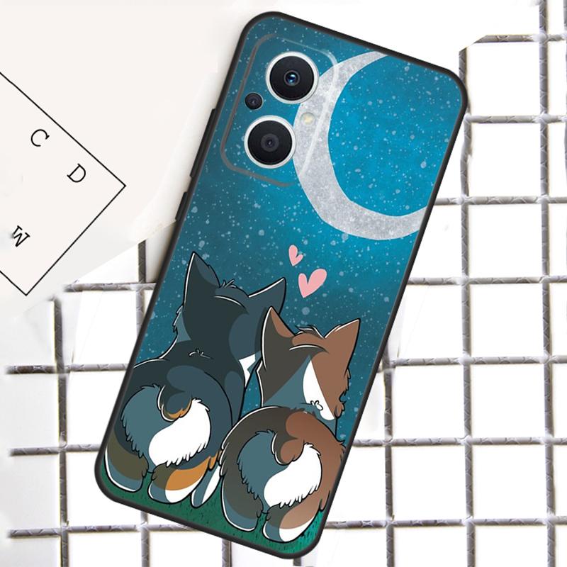 Мультяшный Корги Чехол для Телефона OPPO Reno 7 8 Lite 8T 10 11 12 13 14 Pro 14F OPPO Find X9 X8 X6 X5 Pro Чехол