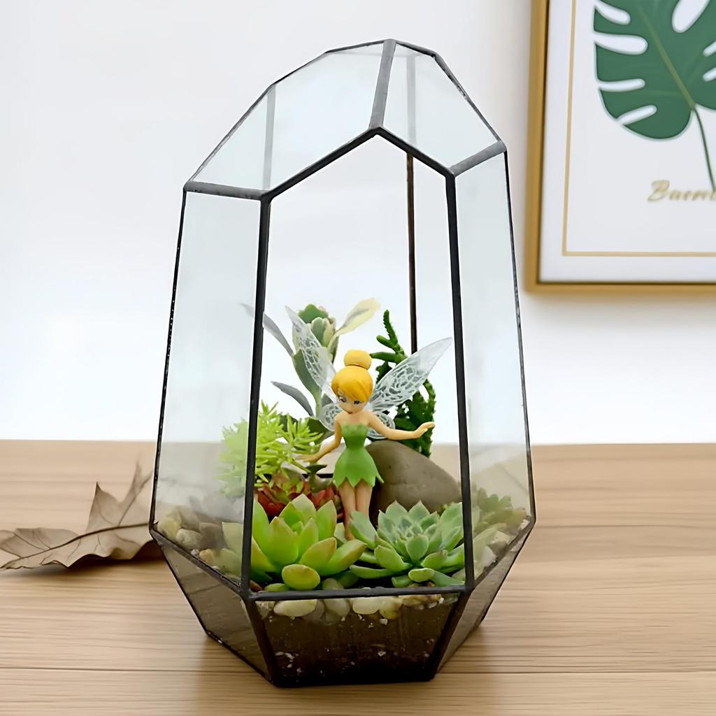 Retro Geometric Glass Dome Greenhouse: Creative Micro Landscape Decorative Vase for Home and Coffee Shop.