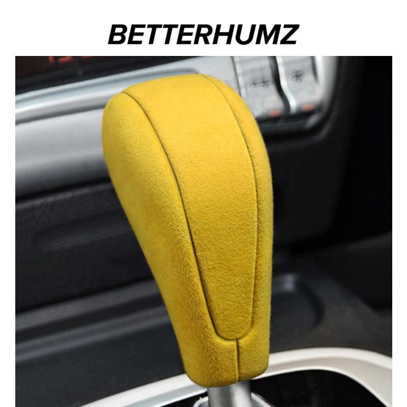 Betterhumz For Porsche Cayenne 2004-2009 Made of Alcantara Wrap Center Console Gear Shift Knob Trim Cover Car Interior Accessory