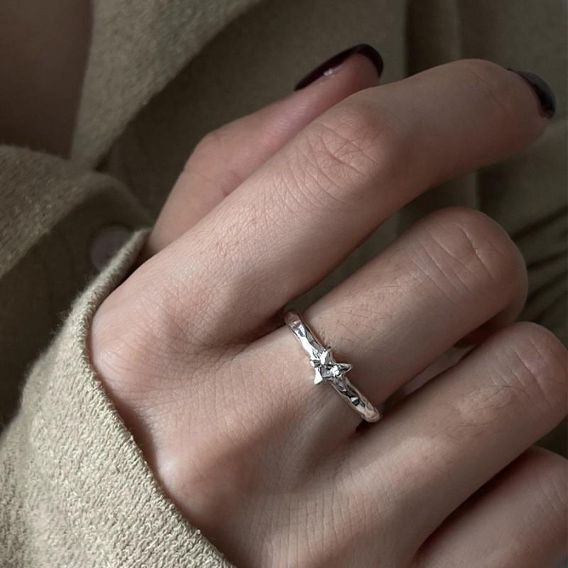 Chic And Unique Korean Style Open Ring For Women With Adjustable Design And Fashionable Heart Shaped Features