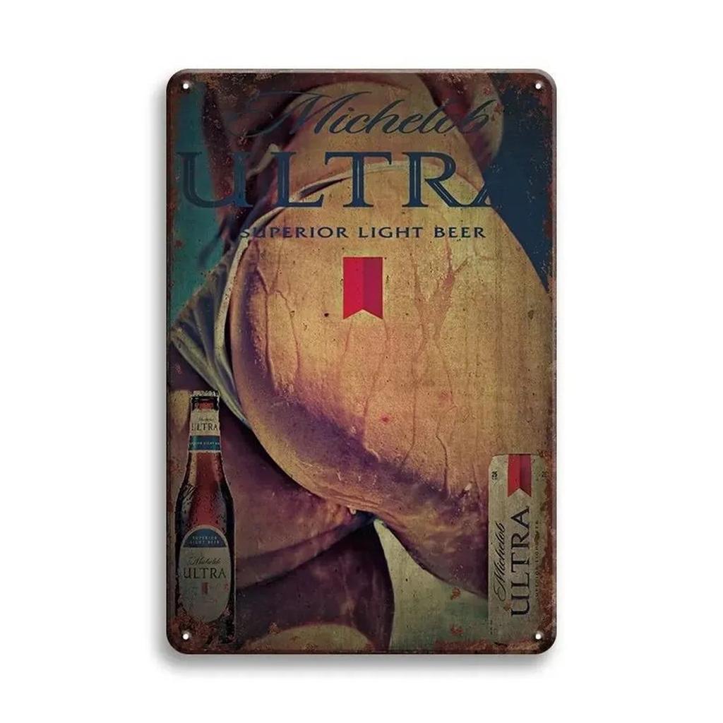 Metal Tin Signs Pinup Girl Beers Wall Decoration Plaque Vintage Art Poster Iron Painting for Man Cave Home Cafe Garden Club Bar