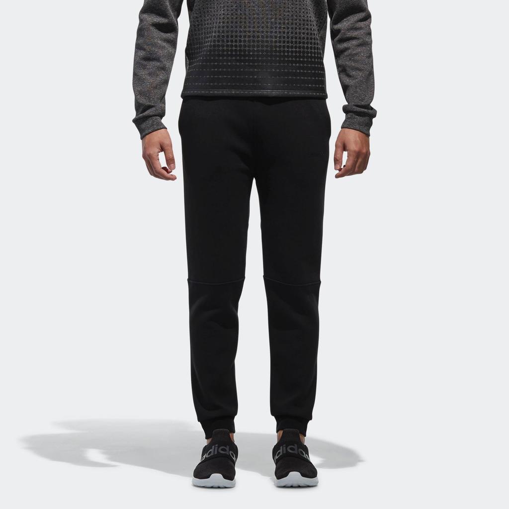 Adidas Neo Athletic Striped Slim-Fit Cuffed Pants Men Bottoms Black CV6892