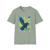 Unisex Softstyle T-Shirt Neon Falcon Glitch Sparks Streetwear Graphic Tee