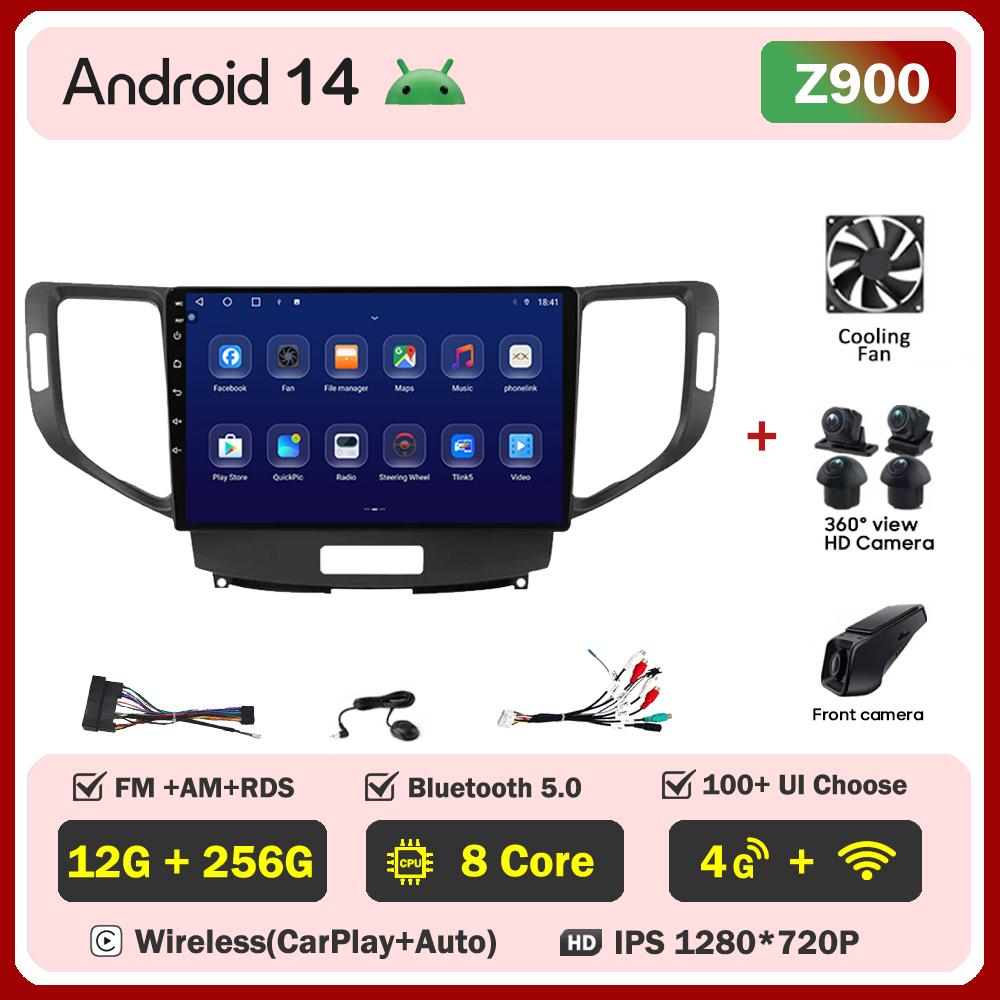 Для Honda Spirior Accord 8 Acura TSX 2008 2009 2010 2011 2012 Carplay Android auto Радио Интеллектуальная система GPS Навигация Wifi