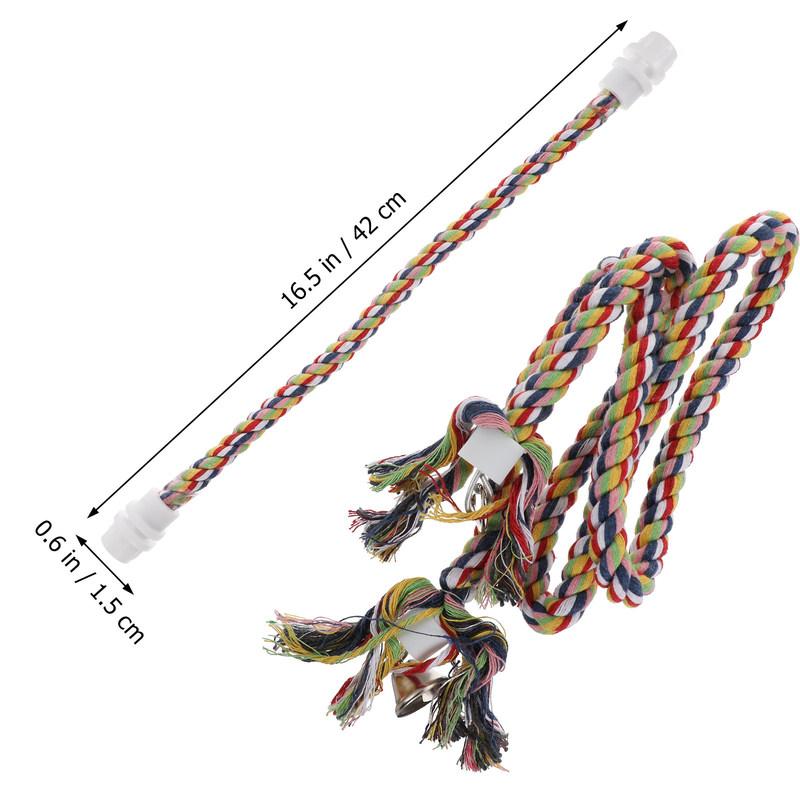 2Pcs Parrot Cotton Rope Standing Station Safe Eco-Friendly Climbing Perch Bird Supplies Balance Coordination Exercise