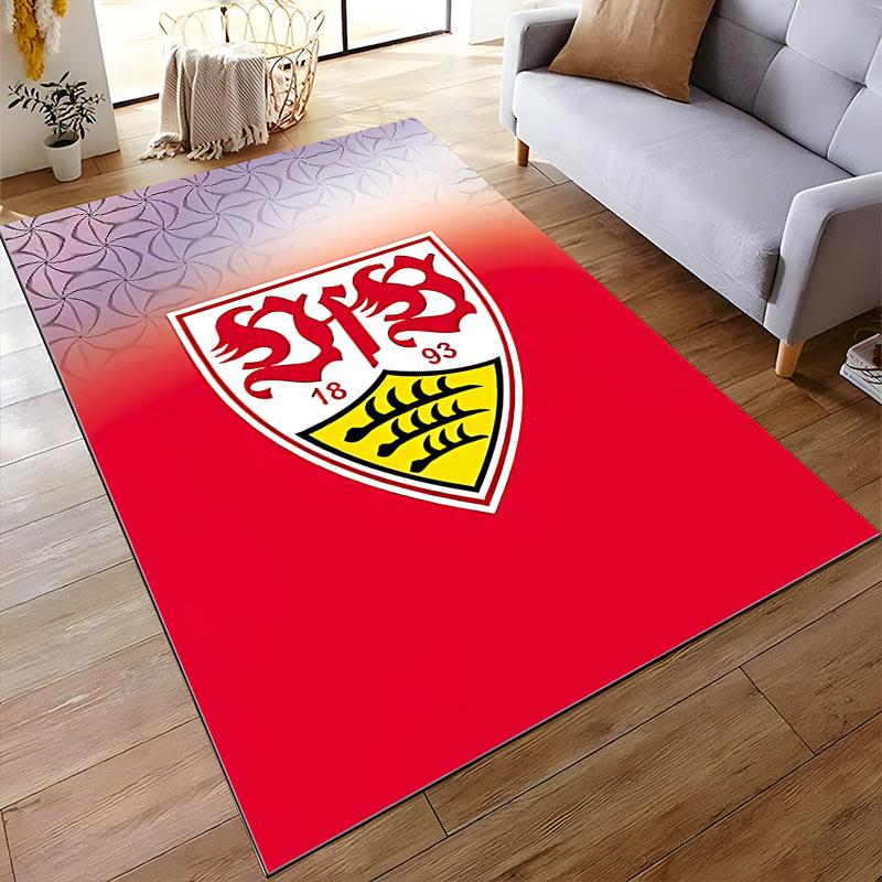 Red and White Logo Carpet suitable as a non-slip mat for the living room or bedroom sofa