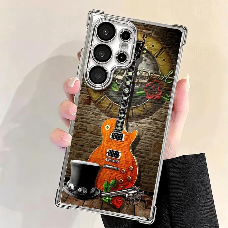 Чехол для телефона с покрытием Band G-Guns N R-Roses для Samsung Galaxy S24 S25 FE S26 Edge S23 Ultra S22 S21 Plus S20 Противоударный с подушкой безопасности