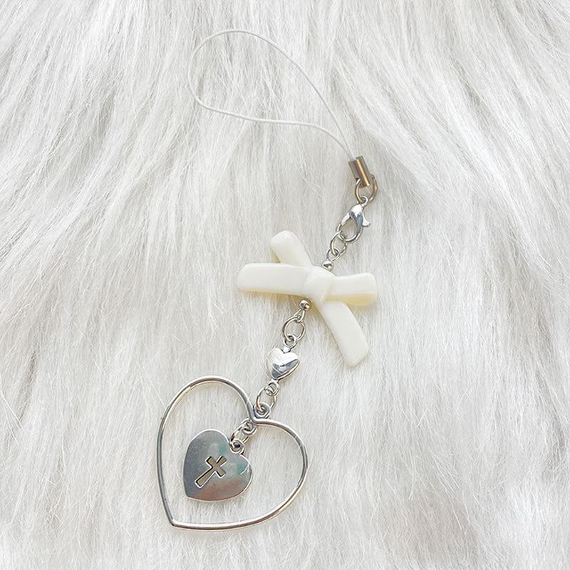 Pink Y2K Phone Charms Pendant Kawaii Key Chain For Bag Cute Accessories Women Girl Strap Lanyard Beaded Ins Korea