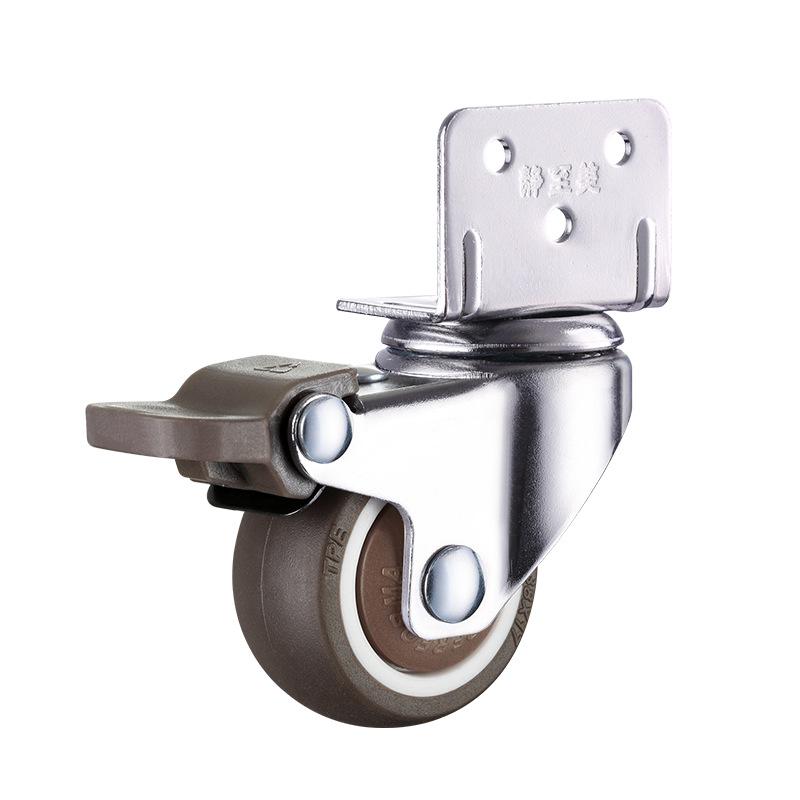 4 шт. колесики для мебели, бесшумные мягкие резиновые поворотные ролики для детской коляски, ролики для кроватки, бытовой аксессуар