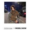 Soft Faux Cashmere Plaid Scarf Women Winter Warm Neck Wrap Student Friendly Chic Accessory