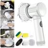 5PCS Set Electric Scrubber Brush Cordless Spin Scrubber Multi Function Household for Bathroom Washing and Kitchen Cleaning Tool