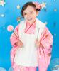 KYOETSU Kimono Set for Includes a Plain Kimono and 753 Cherry Blossom Spring 3-Year-Old Girls' Shichi-Go-San Ceremony, Accessories, (3. Dream,