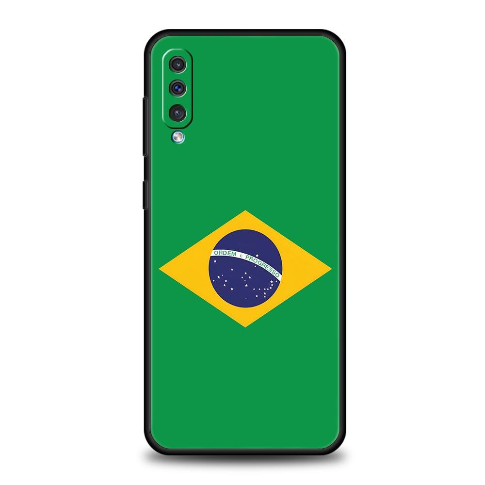 Большой чехол для телефона с флагом Бразилии для Samsung A56 A36 A26 A54 A52 A24 A14 A50 A72 A70 A40 A06 A12 A22 A34 A42 A32 A04s A16 5G