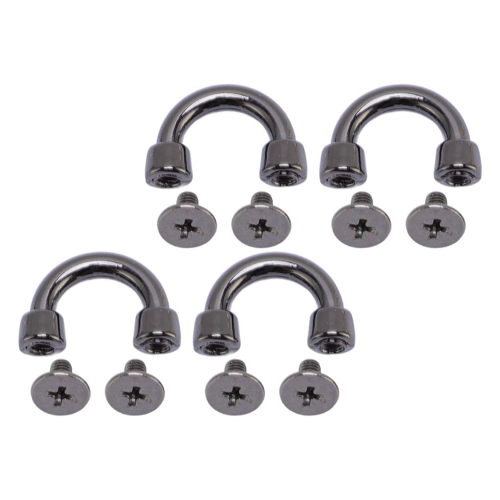 14 комплектов пряжек с D-образным кольцом 11x9x3 мм, серебристо-черные, металлические пряжки для сумок с арочным мостом, с 5 шт.