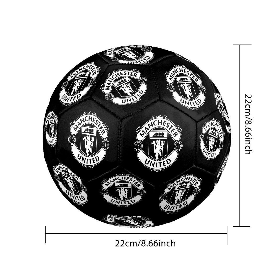 Man Utd logoSoccer Ball Colorful All Ages Machine Stitched PVC Competition Ready Durable High-Bounce
