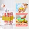 2 шт. лоток для кубиков льда бутылка для воды эффективный лоток для приготовления льда с контейнером бесконтактный генератор кубиков льда штабелируемый многоразовый лед форма