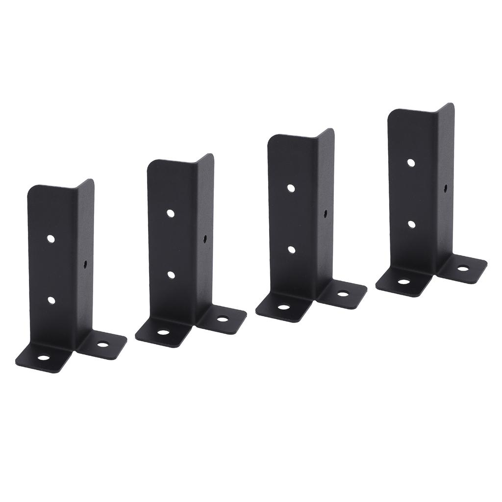 4 комплекта опорных кронштейнов для столбов, металлические базовые кронштейны, монтажный комплект для поддержки террасы, сверхпрочные, для забора, крыльца, перил, поручней