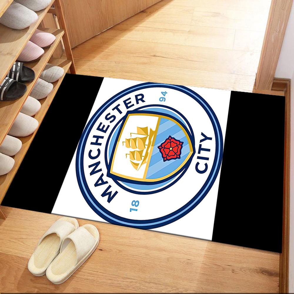 Manchester City Floor Rug Office Rug Suitable For Decorate Room Entryway Bedrooms Dining Room Antislip Carpet Decorate Offices Birthdaychristmas Gift