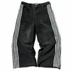 Mens Striped Denim Pants Vintage Streetwear Wide Leg Straight Fit Casual Trousers Youth 2025