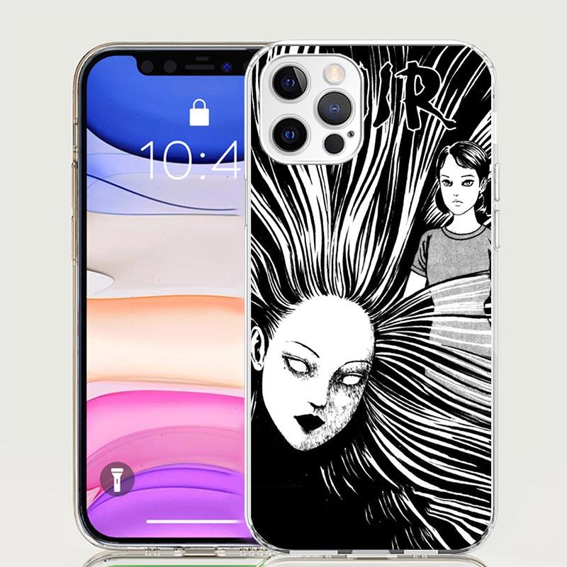 Japanese Horror Comic Anime Phone Case for Apple iPhone 17 Air 16 15 Plus 14 + 13 Mini 12 11 Pro Max 7 8 SE 16Max Soft Shell Cov
