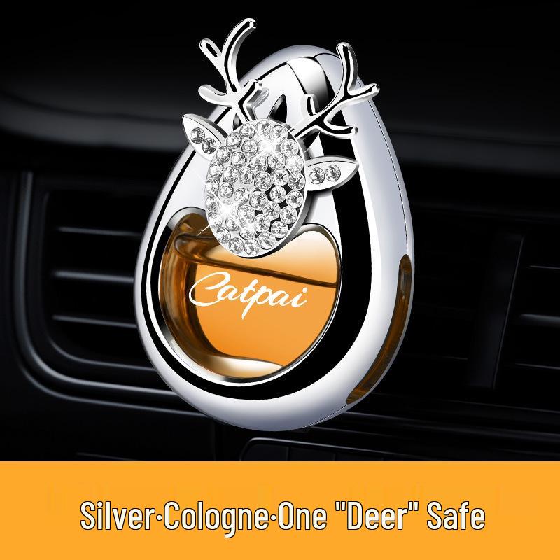 Автомобильный парфюм «Олень с бриллиантами»: Элегантный освежитель воздуха для дефлектора и милое украшение для женского автомобильного интерьера