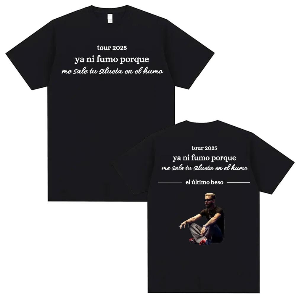 Mora Ya Ni Fumo Porque El Ultimo Beso Printed Tee Shirt Mens Clothing High Street Summer Tshirt 100 Cotton Oversized T Shirt