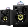 HERCULES DJSPEAKER 32 Party - Enceintes De Monitoring Actives - 2 X 15 Watts RMS - Dome Lumineux (4 Modes) - Noir