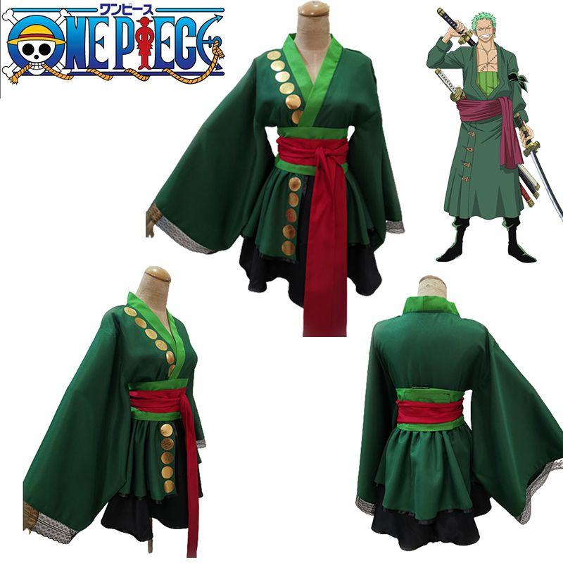 Костюм для косплея Ророноа Зоро из One Piece ярких цветов для дам на Хэллоуин