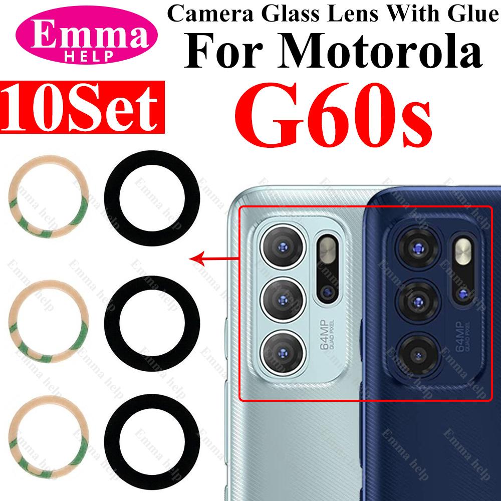 10 шт./упаковка Задняя стеклянная линза для камеры для Motorola G30 G20 G10 G32 G71 Moto G51 G60 G50 G30 С клейкой лентой