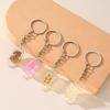Acrylic Pendant Fruit Ice Cream Keychain Milk Tea Flower Slice Keyring   Car Keychain