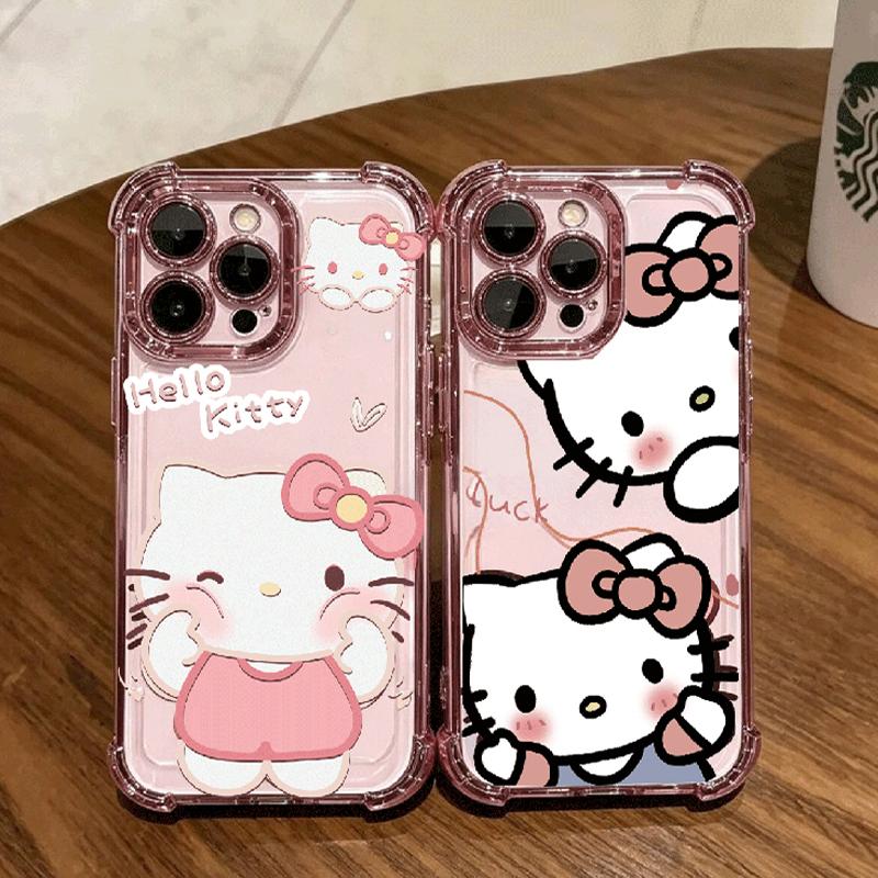 Case For Samsung Galaxy S26 S25 Ultra A57 A56 A16 A54 A55 A07 A35 S24 S23 Ultra Plus FE 5G Soft Hello Kitty Shockproof Casing