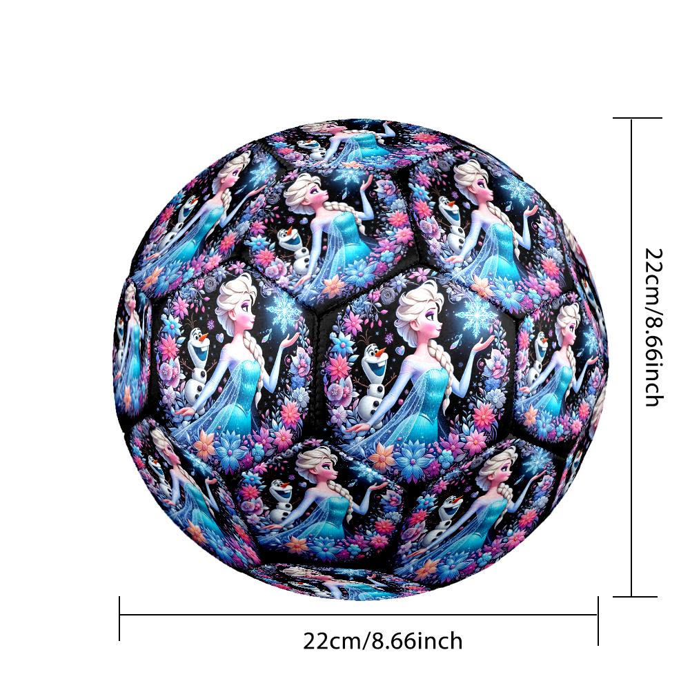 1pc Frozen Princess Size 5 Soccer Ball, Standard Sport Football Firm Stitching for Training And Match, Gentle on the Feet, Durable and Unique