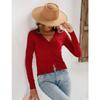 Women's Fashion Long Sleeve Casual Knit Sweater Solid Button Front Cardigan