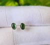 Серьги из стерлингового серебра 925 пробы с натуральным изумрудом и турмалином, подарок A-127