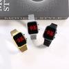 LED Lighting Screen Digital Watch Alloy LED Display Watch Electronic Wristwatch  Women Men