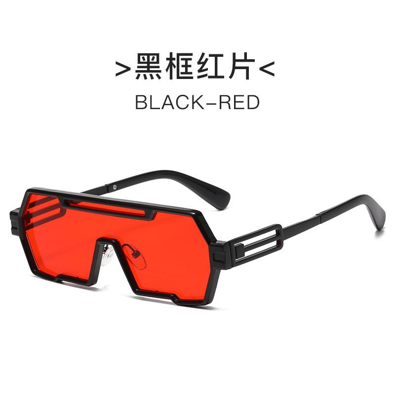 Мужские солнцезащитные очки в стиле панк, цельные женские солнцезащитные очки в стиле панк, большие квадратные очки в стиле ретро, большая оправа, солнцезащитные очки