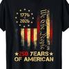 250 Years of American Independence 1776 2026 Graphic Tee Unisex's Casual Cotton T-Shirt Breathable Short Sleeve