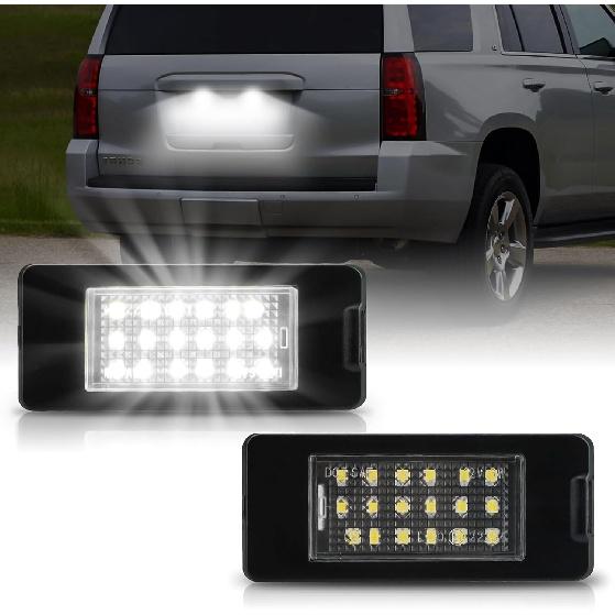 Bestview LED License Plate Lights Tag Lamp Assembly for 2015-2020 Chevy Tahoe Suburban Malibu/GMC Yukon XL/Cadillac Escalade ATS,Rear License Plate
