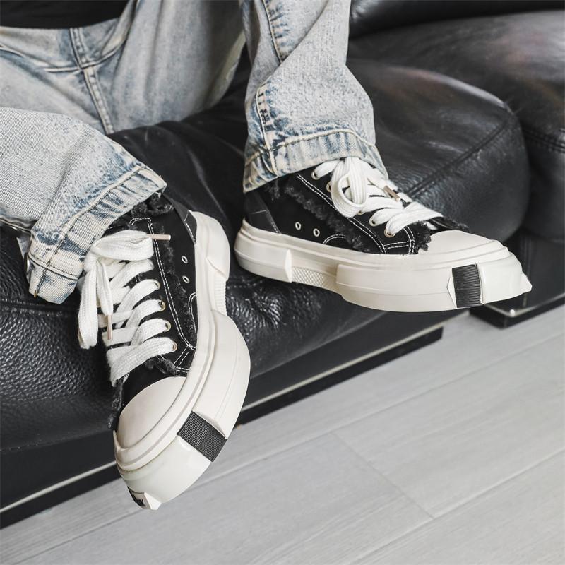 Новые дизайнерские модные черные мужские парусиновые туфли на дышащей платформе, дизайнерские туфли для мужчин, на шнуровке, вулканизированные туфли, мужские эспадрильи