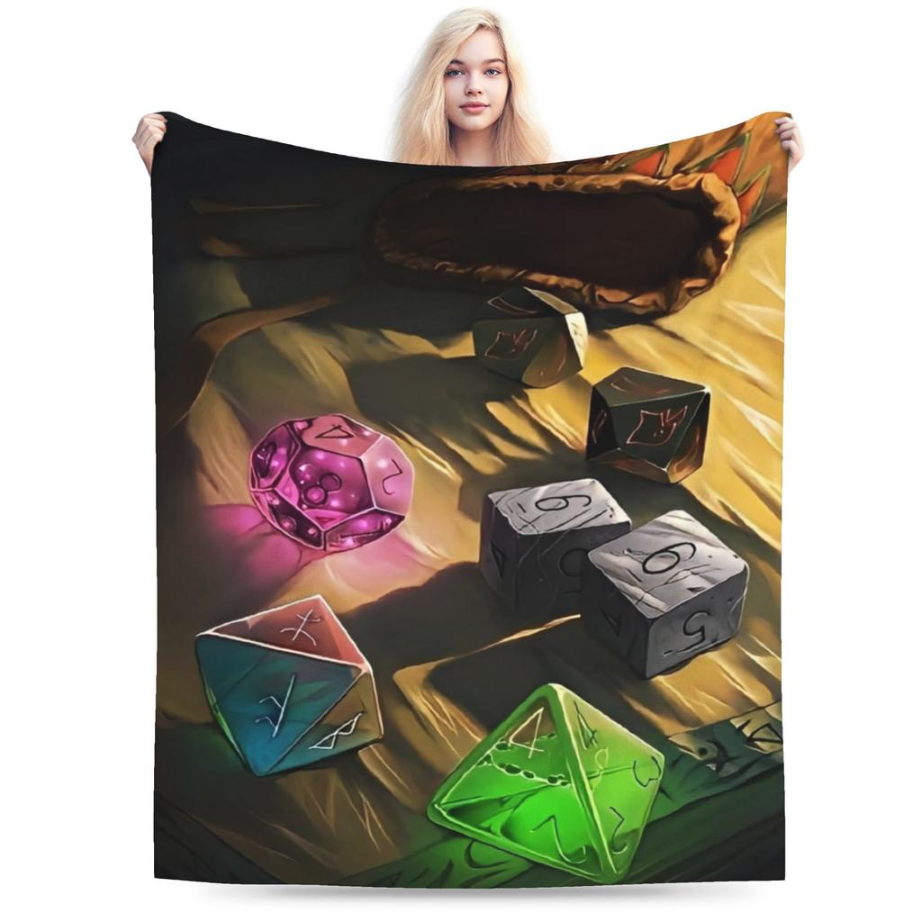 Фланелевое одеяло DND Игровое одеяло для ролевых игр для кровати Уличное Супертеплое одеяло для спальни