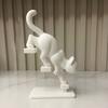 3D Printed Cat Stair Sculpture Dynamic Climbing Kitten Statue with Mini Platform, Modern Desk Decor for Office & Home