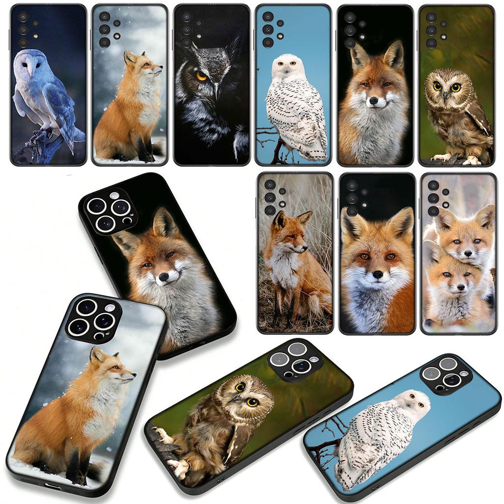 Fox Owl Phone Cover Case for Motorola Moto G54 G05 G24 G67 G55 G75 G85 G15 G57 G86 Power Edge 50 30 Ultra Fusion neo Pro Casing